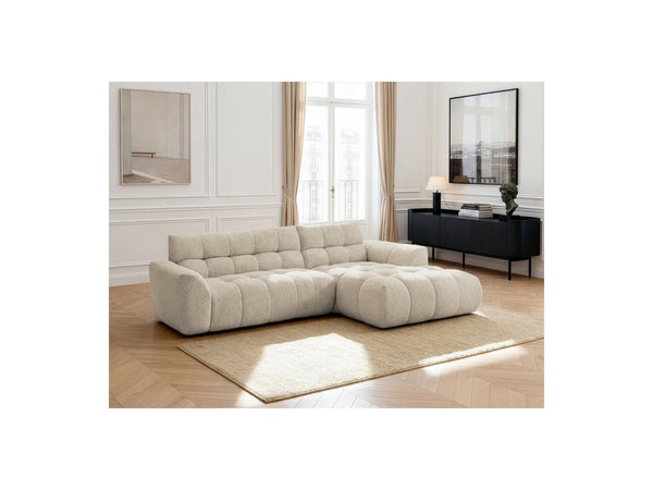 Jaya - Canapé D'Angle Fixe - Tissu Chenille - Angle Droit