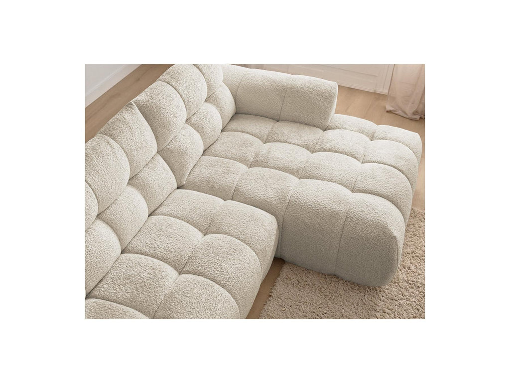 Jaya - Canapé D'Angle Fixe - Tissu Chenille - Angle Droit
