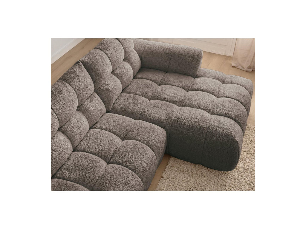 Jaya - Canapé D'Angle Fixe - Tissu Chenille - Angle Droit