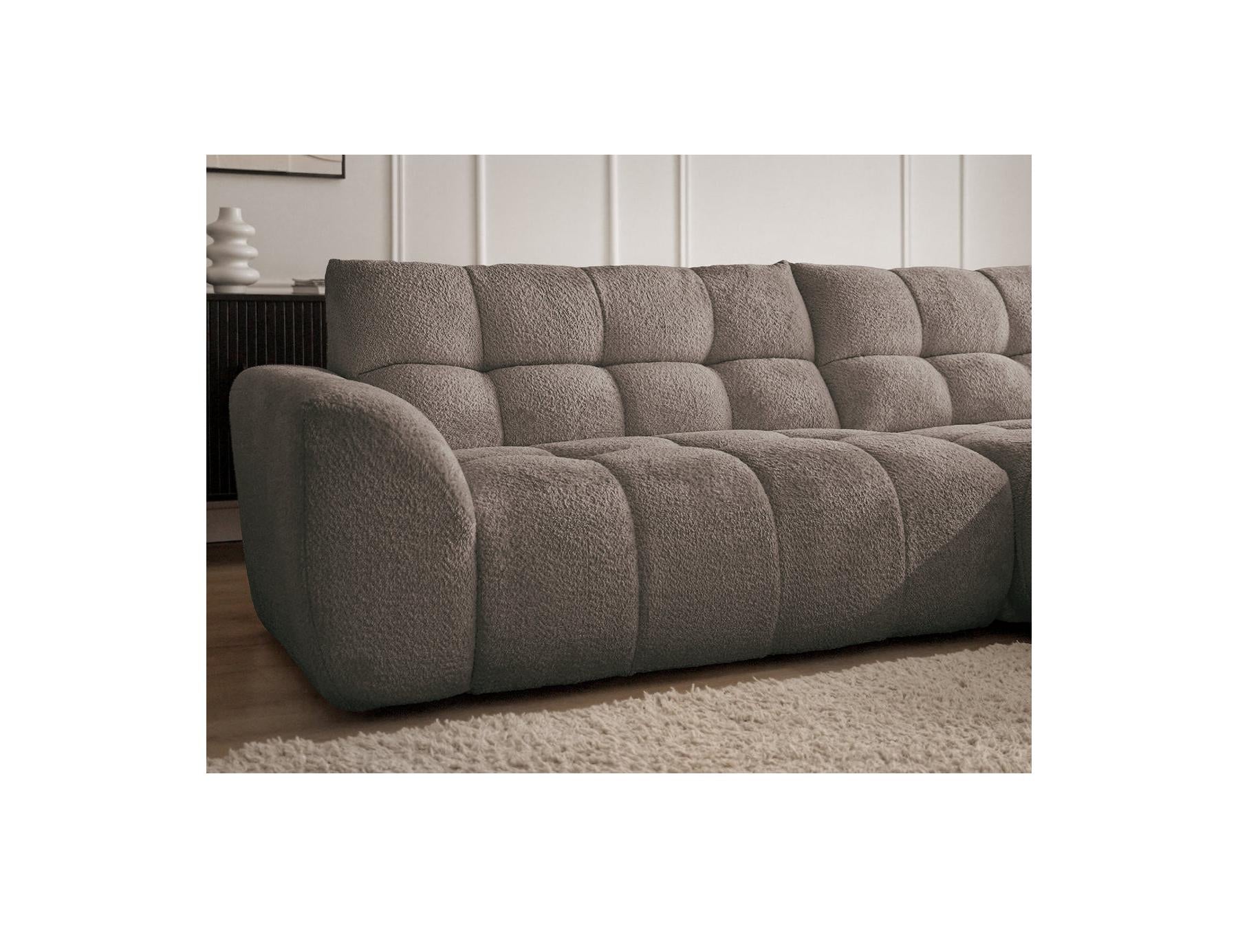 Jaya - Canapé D'Angle Fixe - Tissu Chenille - Angle Droit