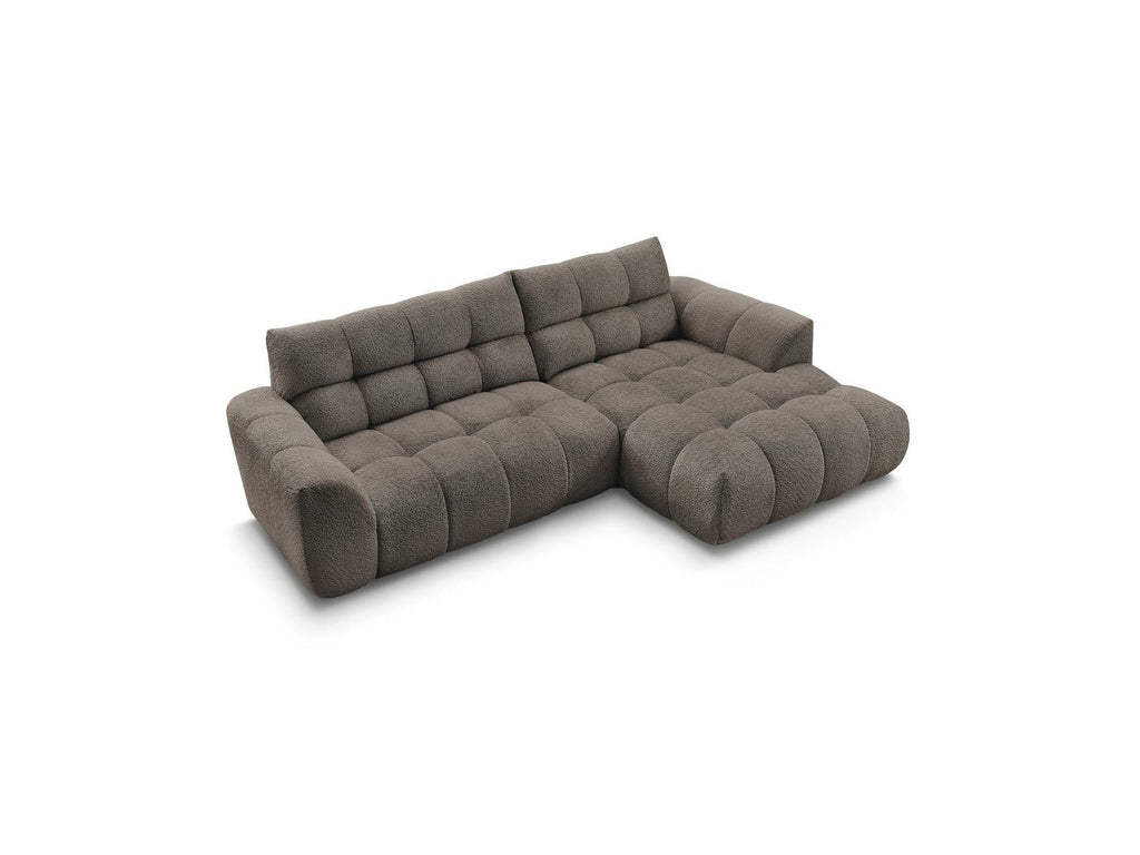 Jaya - Canapé D'Angle Fixe - Tissu Chenille - Angle Droit