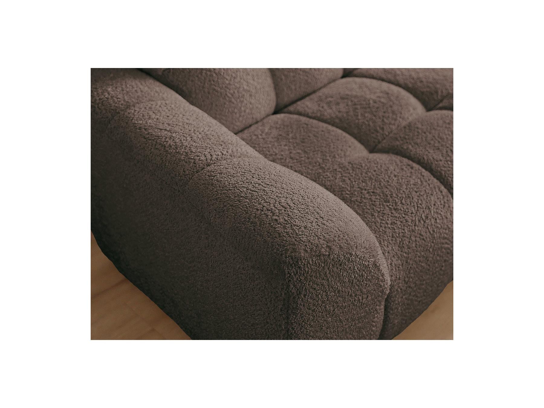 Jaya - Canapé D'Angle Fixe - Tissu Chenille - Angle Droit