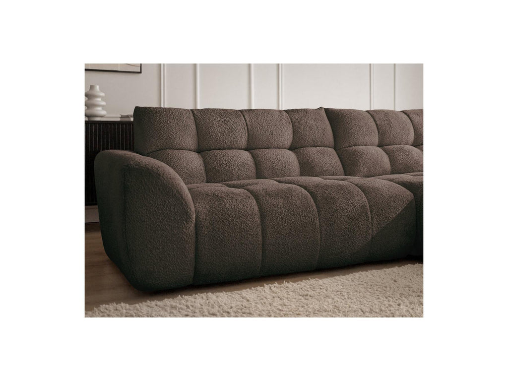 Jaya - Canapé D'Angle Fixe - Tissu Chenille - Angle Droit