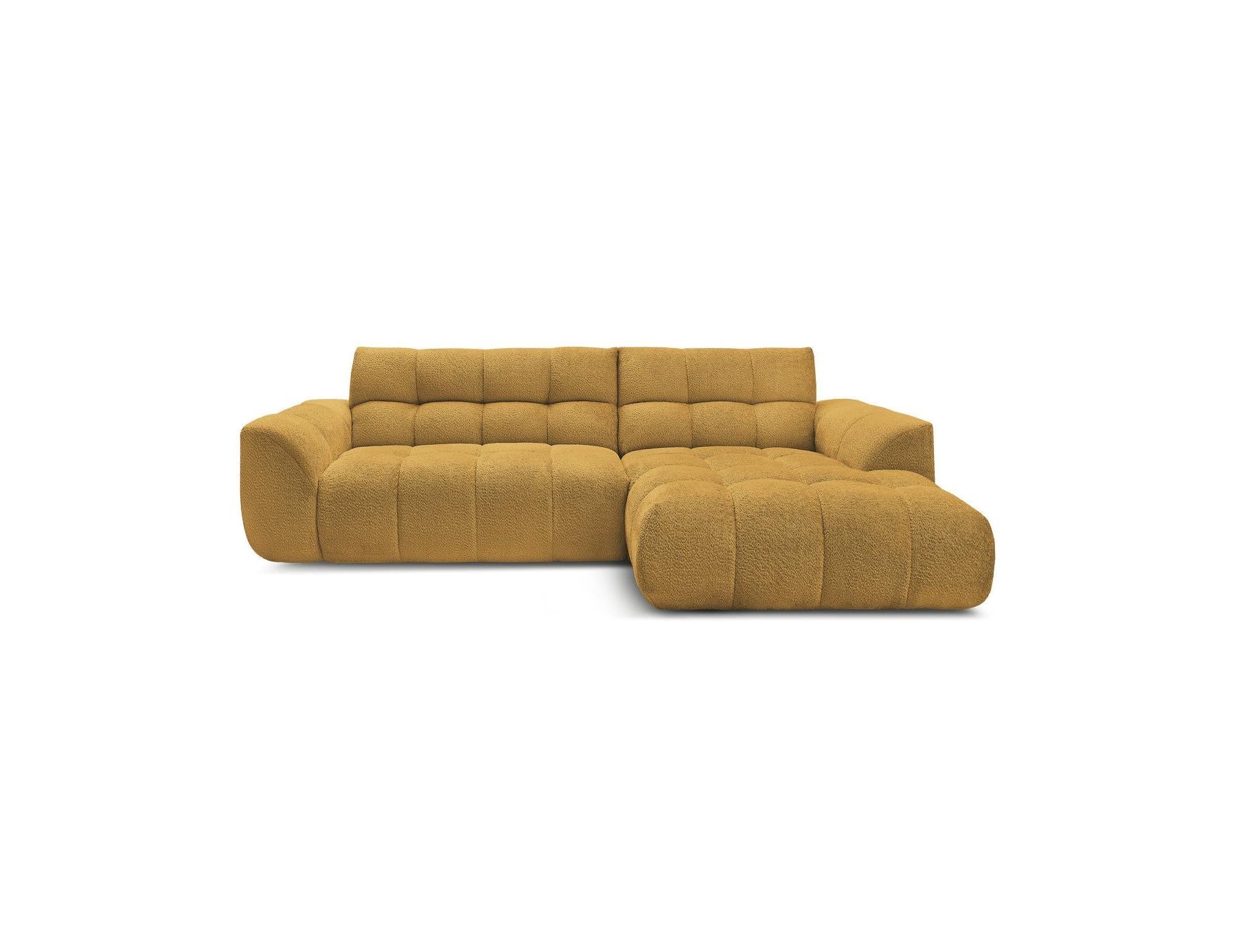 Jaya - Canapé D'Angle Fixe - Tissu Chenille - Angle Droit