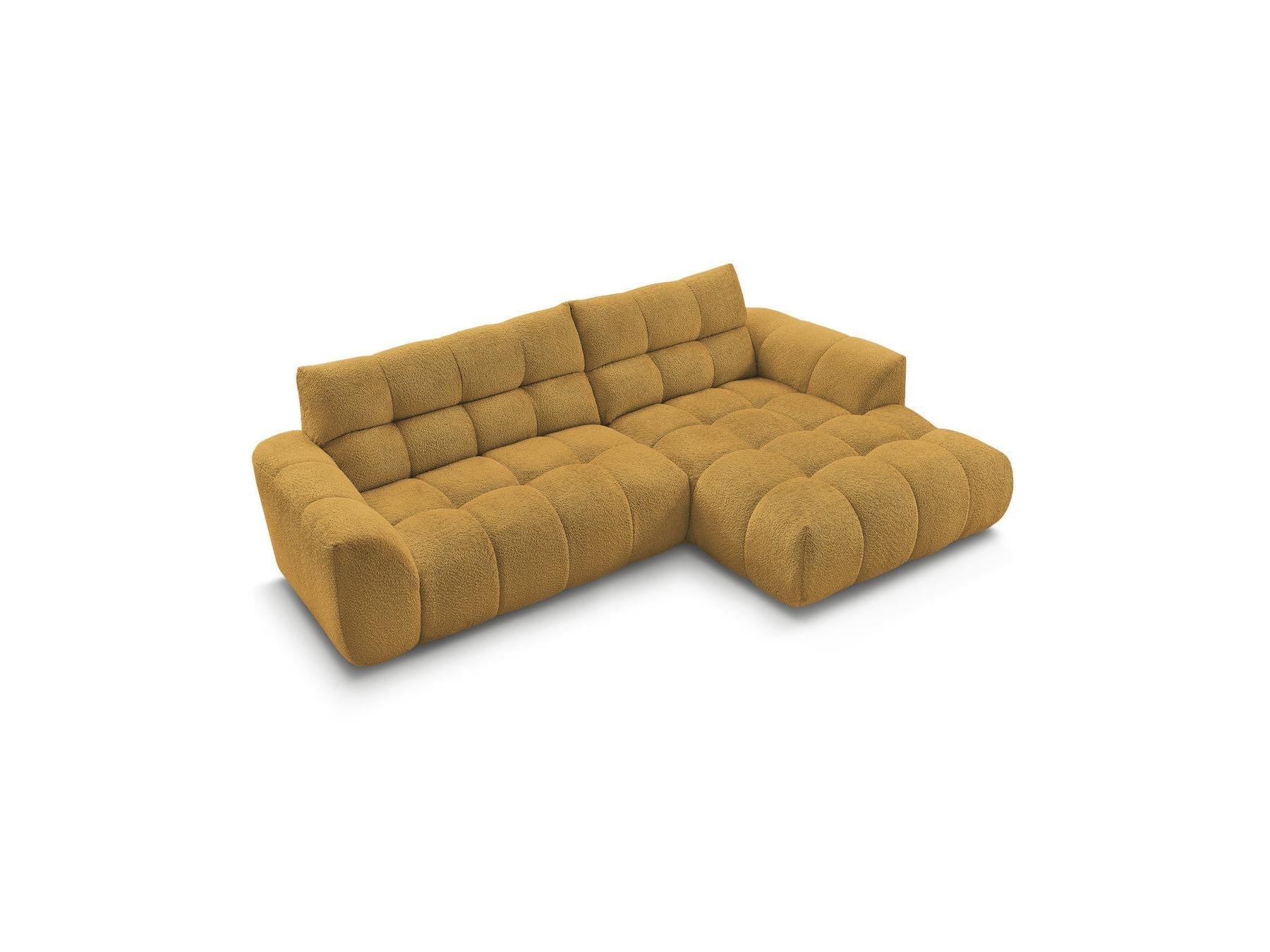 Jaya - Canapé D'Angle Fixe - Tissu Chenille - Angle Droit