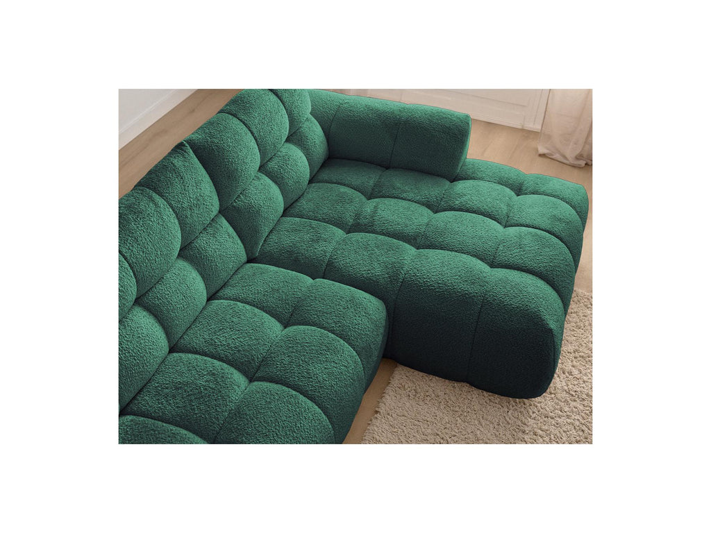 Jaya - Canapé D'Angle Fixe - Tissu Chenille - Angle Droit