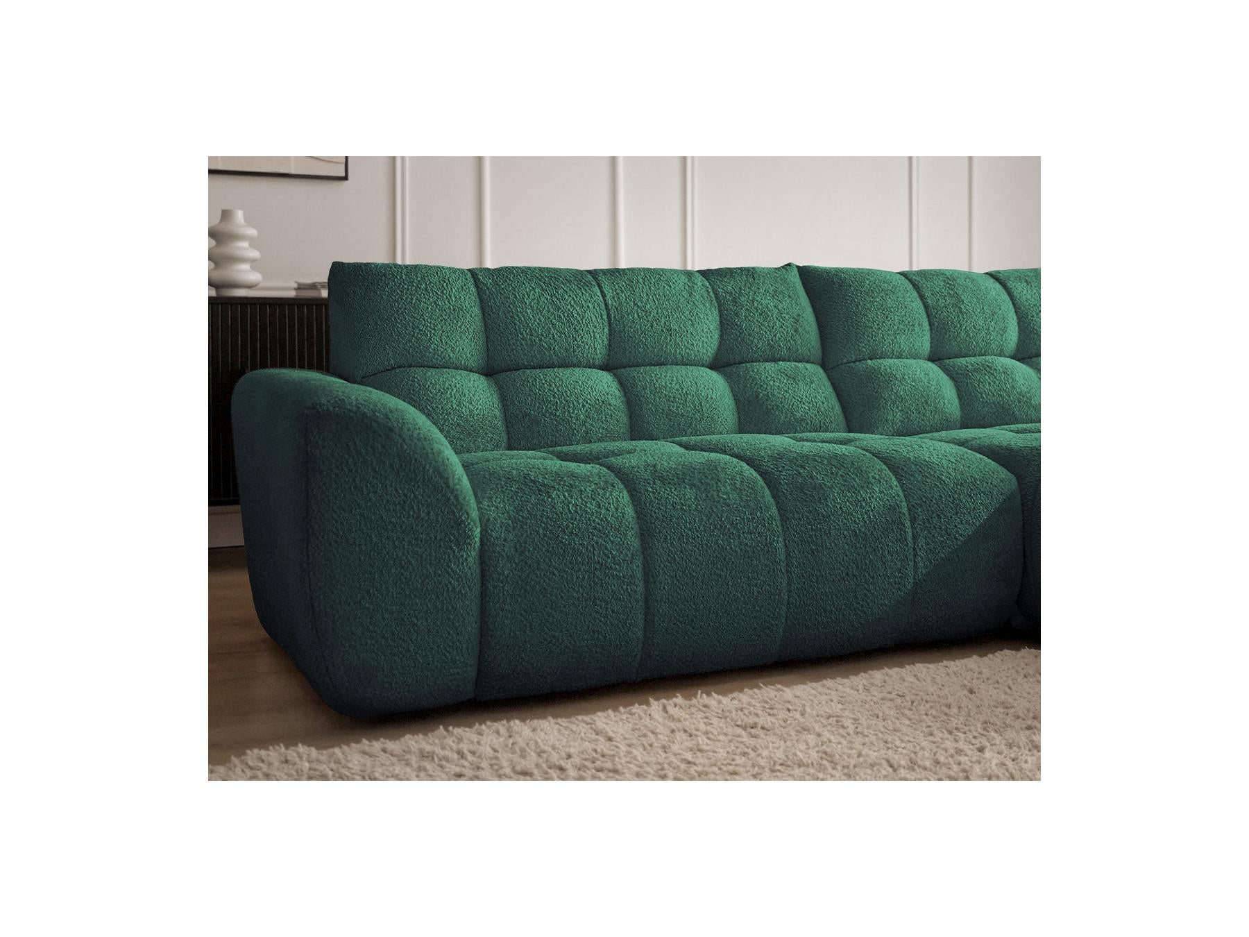 Jaya - Canapé D'Angle Fixe - Tissu Chenille - Angle Droit