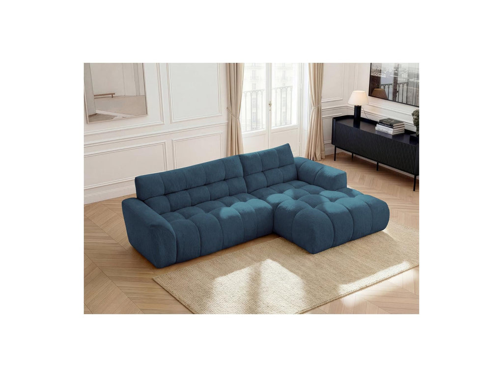 Jaya - Canapé D'Angle Fixe - Tissu Chenille - Angle Droit