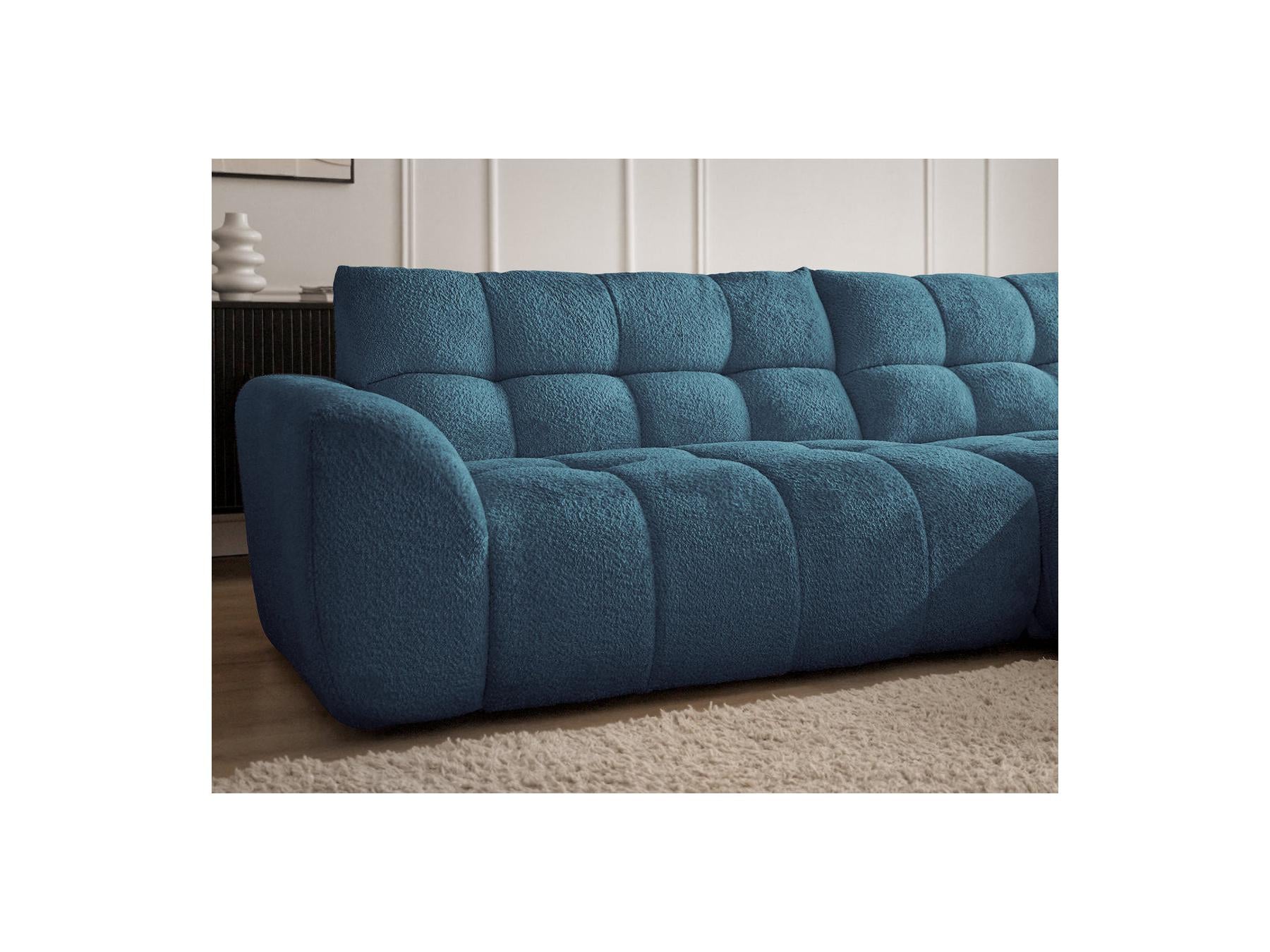 Jaya - Canapé D'Angle Fixe - Tissu Chenille - Angle Droit