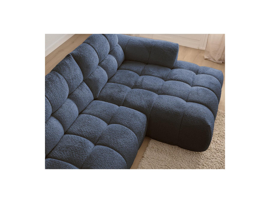 Jaya - Canapé D'Angle Fixe - Tissu Chenille - Angle Droit