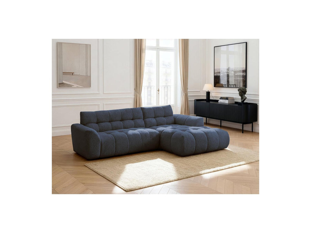 Jaya - Canapé D'Angle Fixe - Tissu Chenille - Angle Droit