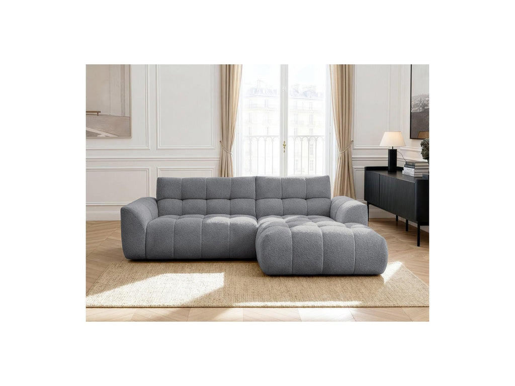 Jaya - Canapé D'Angle Fixe - Tissu Chenille - Angle Droit