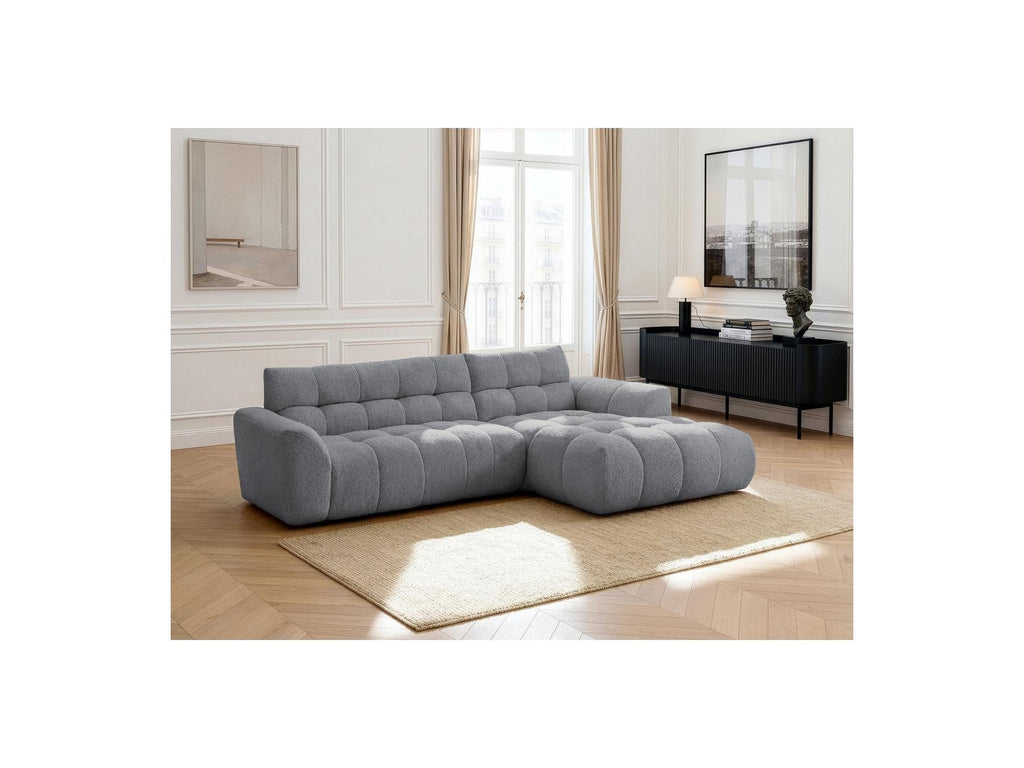 Jaya - Canapé D'Angle Fixe - Tissu Chenille - Angle Droit