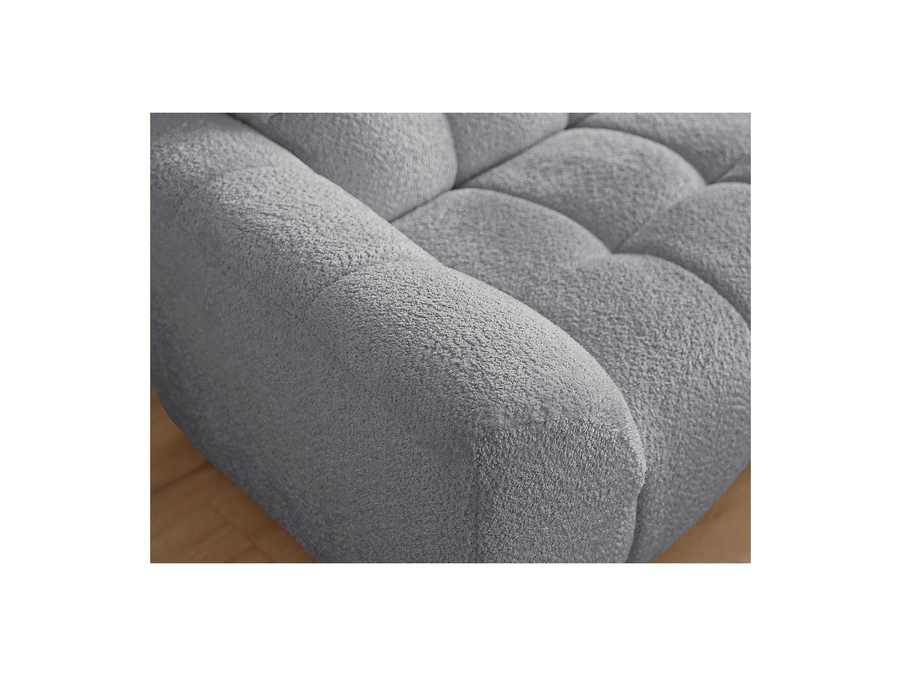 Jaya - Canapé D'Angle Fixe - Tissu Chenille - Angle Droit