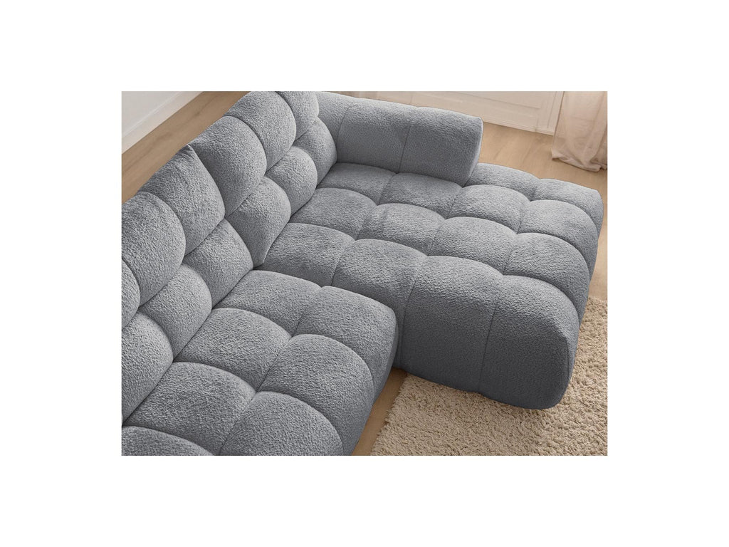 Jaya - Canapé D'Angle Fixe - Tissu Chenille - Angle Droit