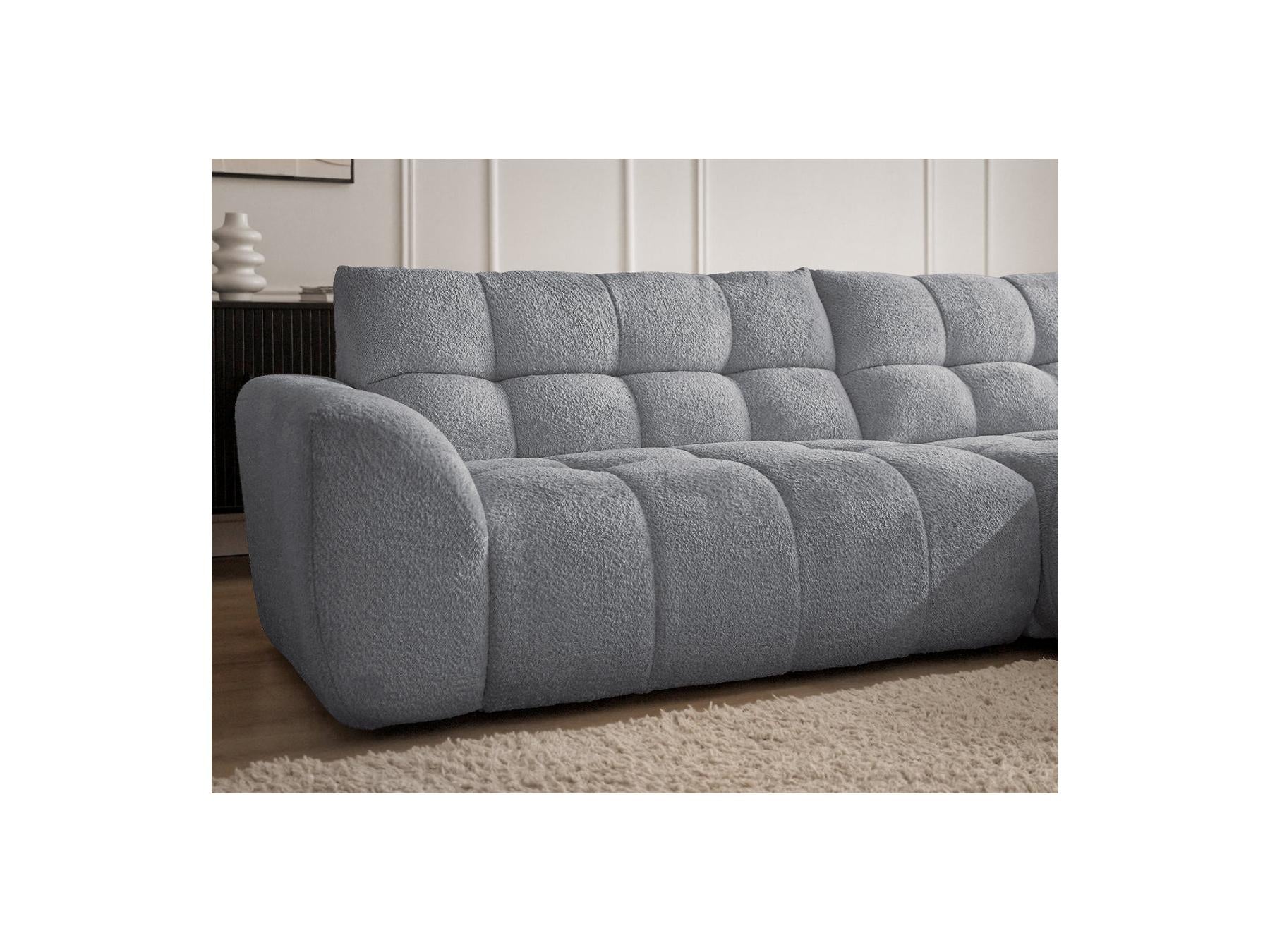 Jaya - Canapé D'Angle Fixe - Tissu Chenille - Angle Droit