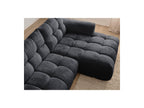 Jaya - Canapé D'Angle Fixe - Tissu Chenille - Angle Droit