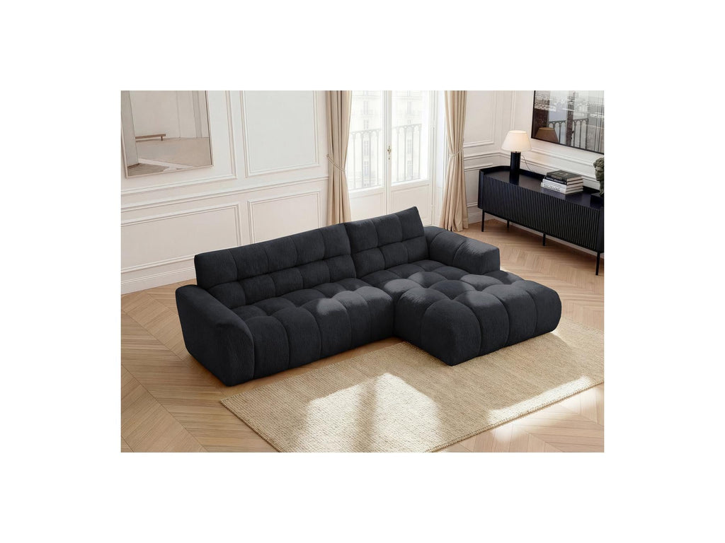 Jaya - Canapé D'Angle Fixe - Tissu Chenille - Angle Droit