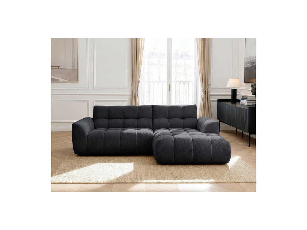 Jaya - Canapé D'Angle Fixe - Tissu Chenille - Angle Droit