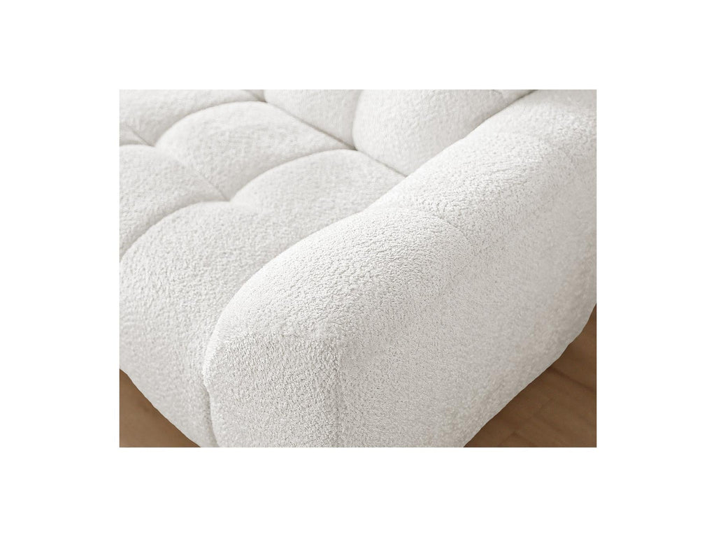 Jaya - Canapé D'Angle Fixe - Tissu Chenille - Angle Gauche
