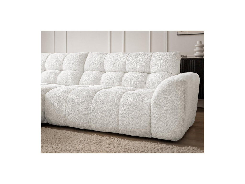 Jaya - Canapé D'Angle Fixe - Tissu Chenille - Angle Gauche