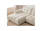 Jaya - Canapé D'Angle Fixe - Tissu Chenille - Angle Gauche