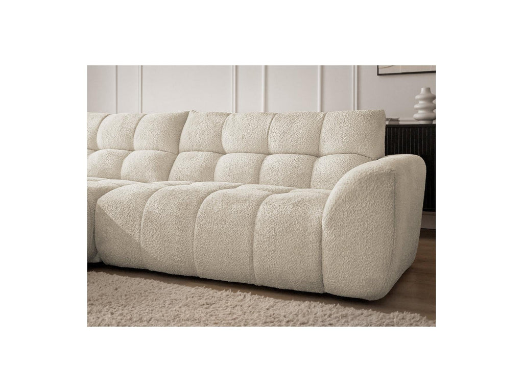 Jaya - Canapé D'Angle Fixe - Tissu Chenille - Angle Gauche