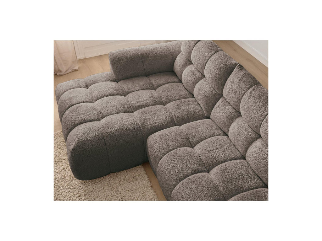 Jaya - Canapé D'Angle Fixe - Tissu Chenille - Angle Gauche