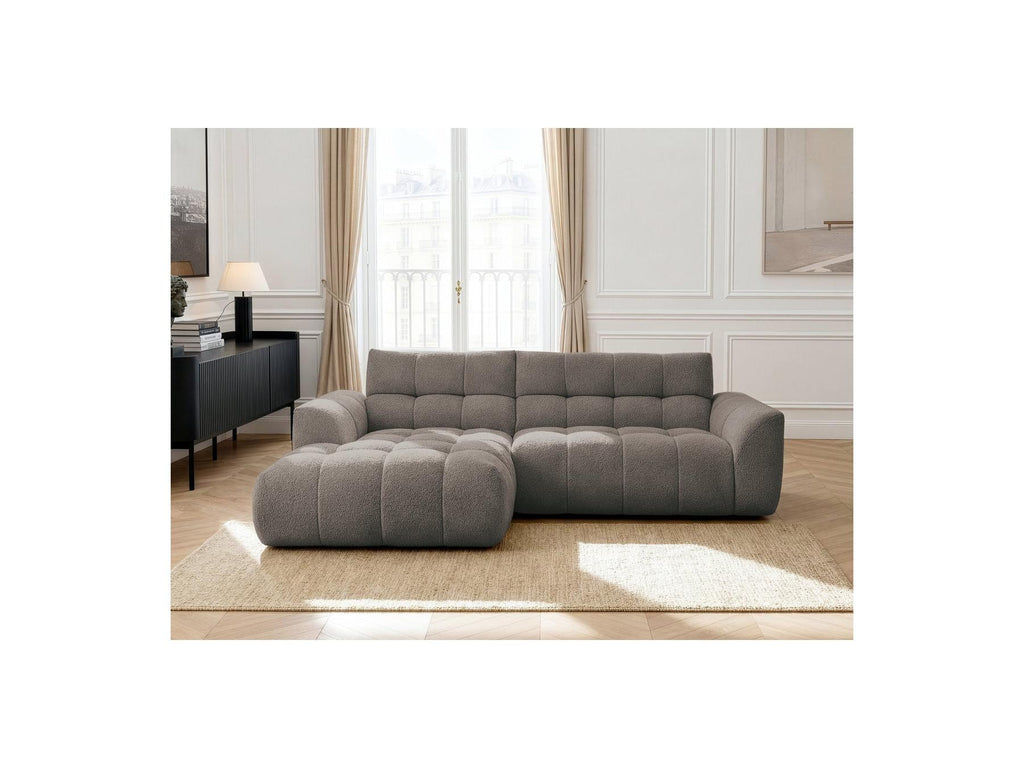 Jaya - Canapé D'Angle Fixe - Tissu Chenille - Angle Gauche