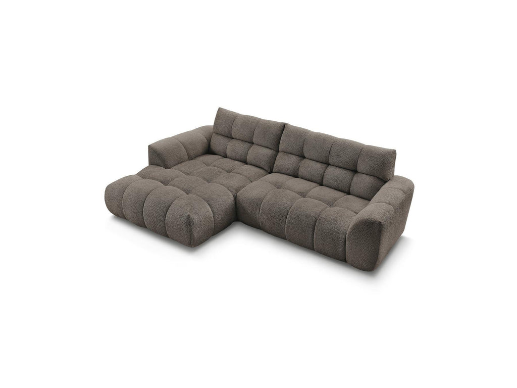 Jaya - Canapé D'Angle Fixe - Tissu Chenille - Angle Gauche