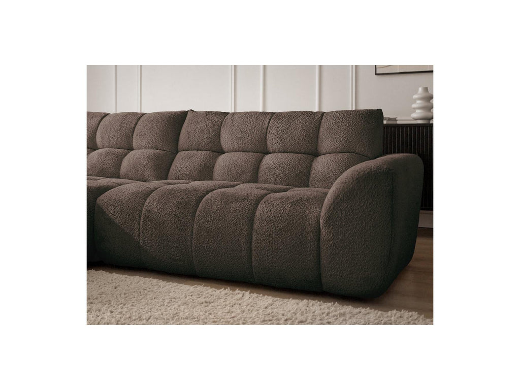 Jaya - Canapé D'Angle Fixe - Tissu Chenille - Angle Gauche