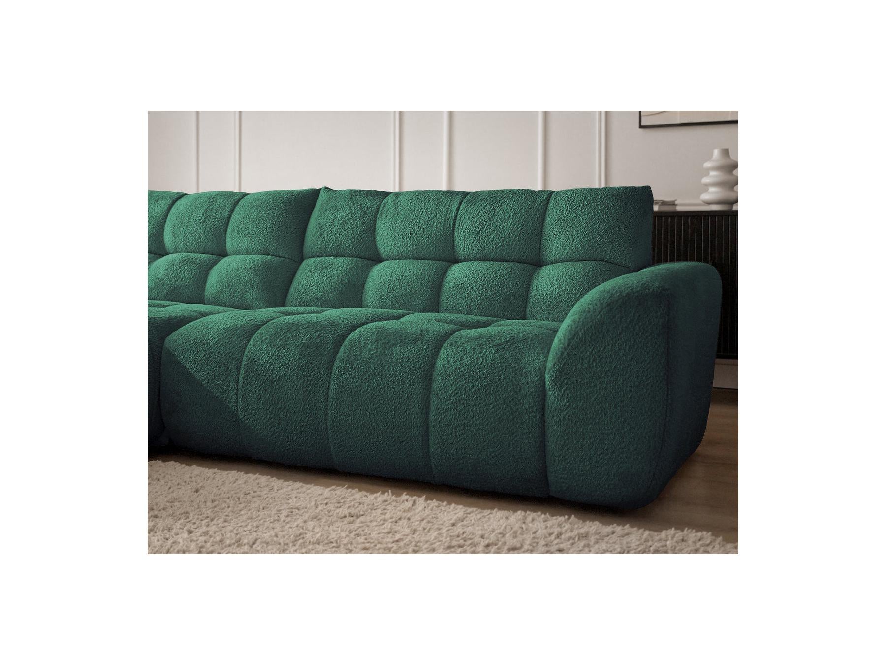 Jaya - Canapé D'Angle Fixe - Tissu Chenille - Angle Gauche
