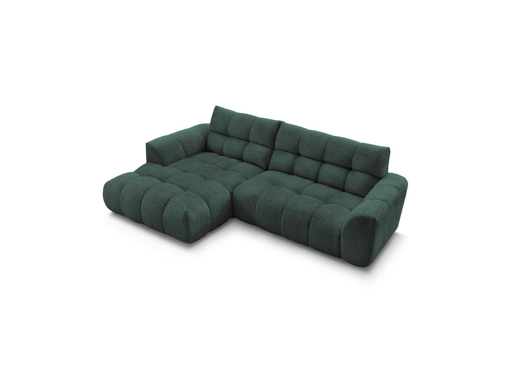 Jaya - Canapé D'Angle Fixe - Tissu Chenille - Angle Gauche