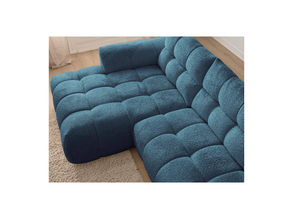 Jaya - Canapé D'Angle Fixe - Tissu Chenille - Angle Gauche