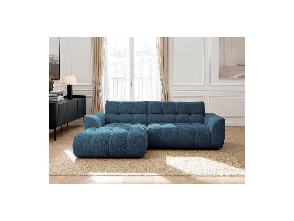 Jaya - Canapé D'Angle Fixe - Tissu Chenille - Angle Gauche