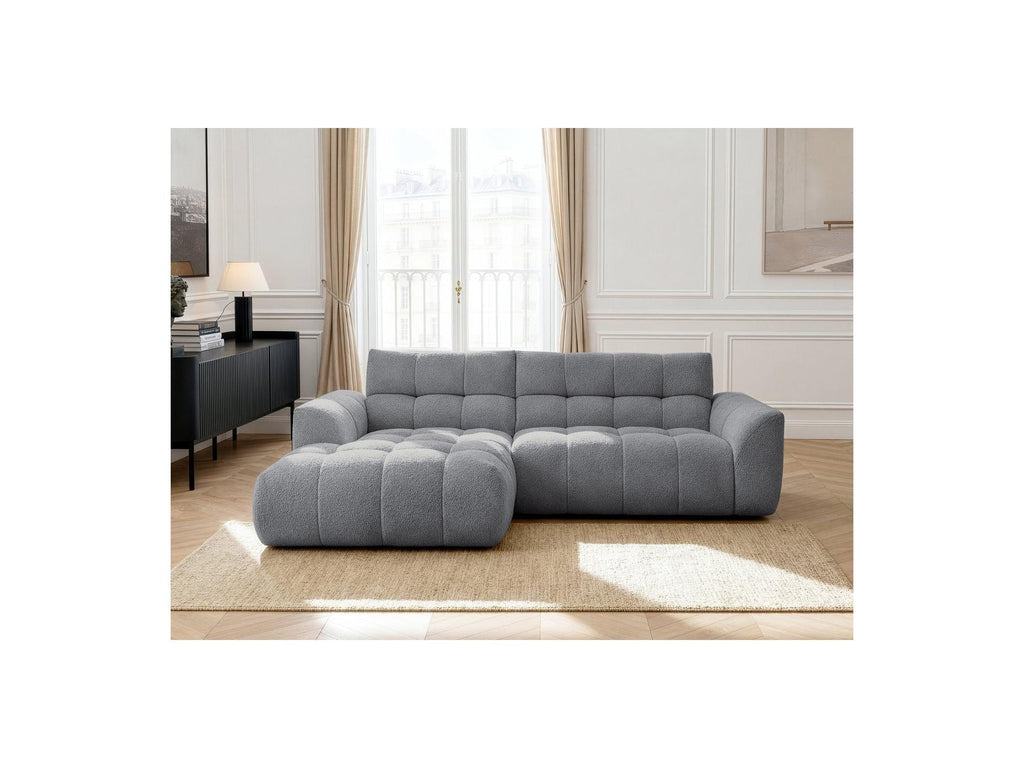 Jaya - Canapé D'Angle Fixe - Tissu Chenille - Angle Gauche