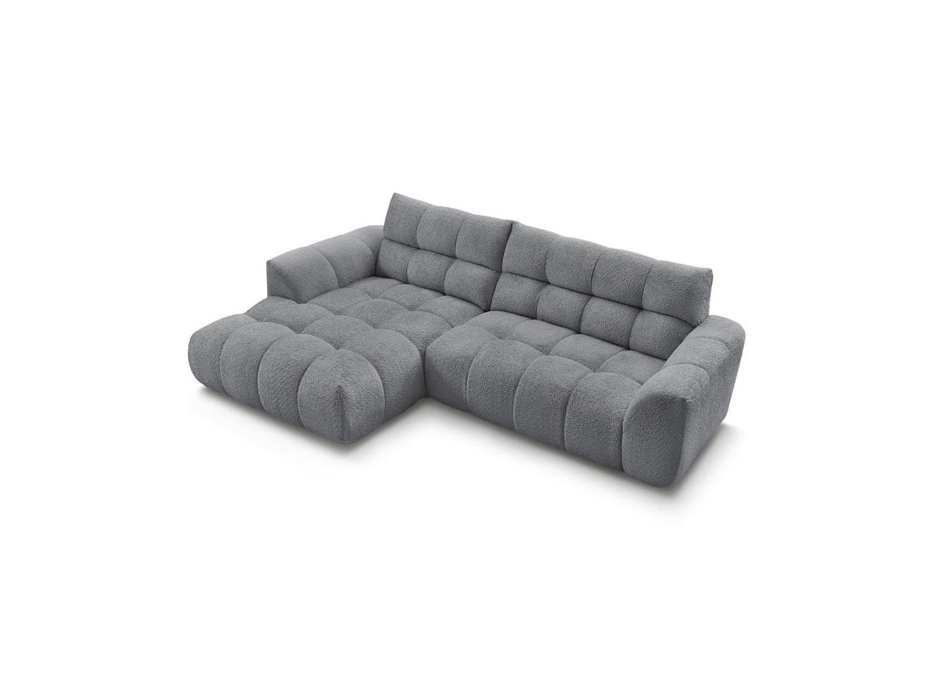 Jaya - Canapé D'Angle Fixe - Tissu Chenille - Angle Gauche