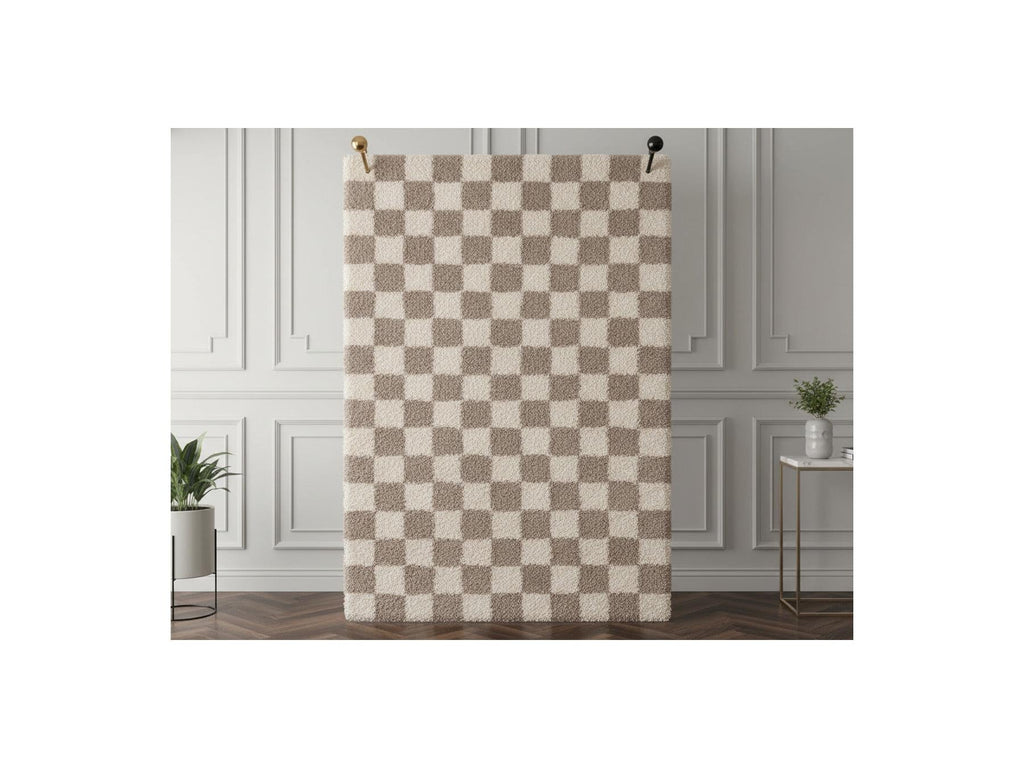 Damian - Tapis Poils Longs - Motifs Damier