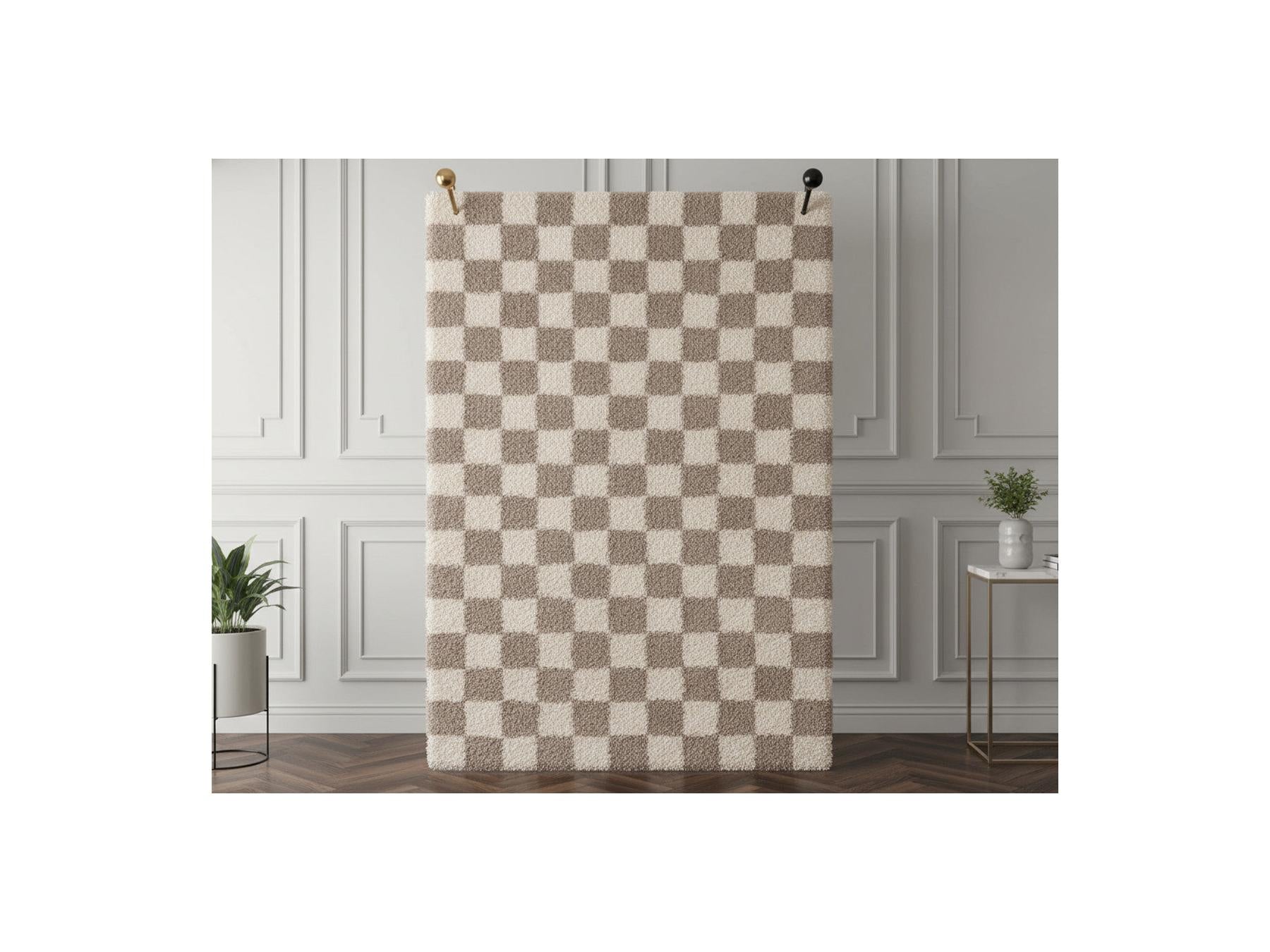 Damian - Tapis Poils Longs - Motifs Damier