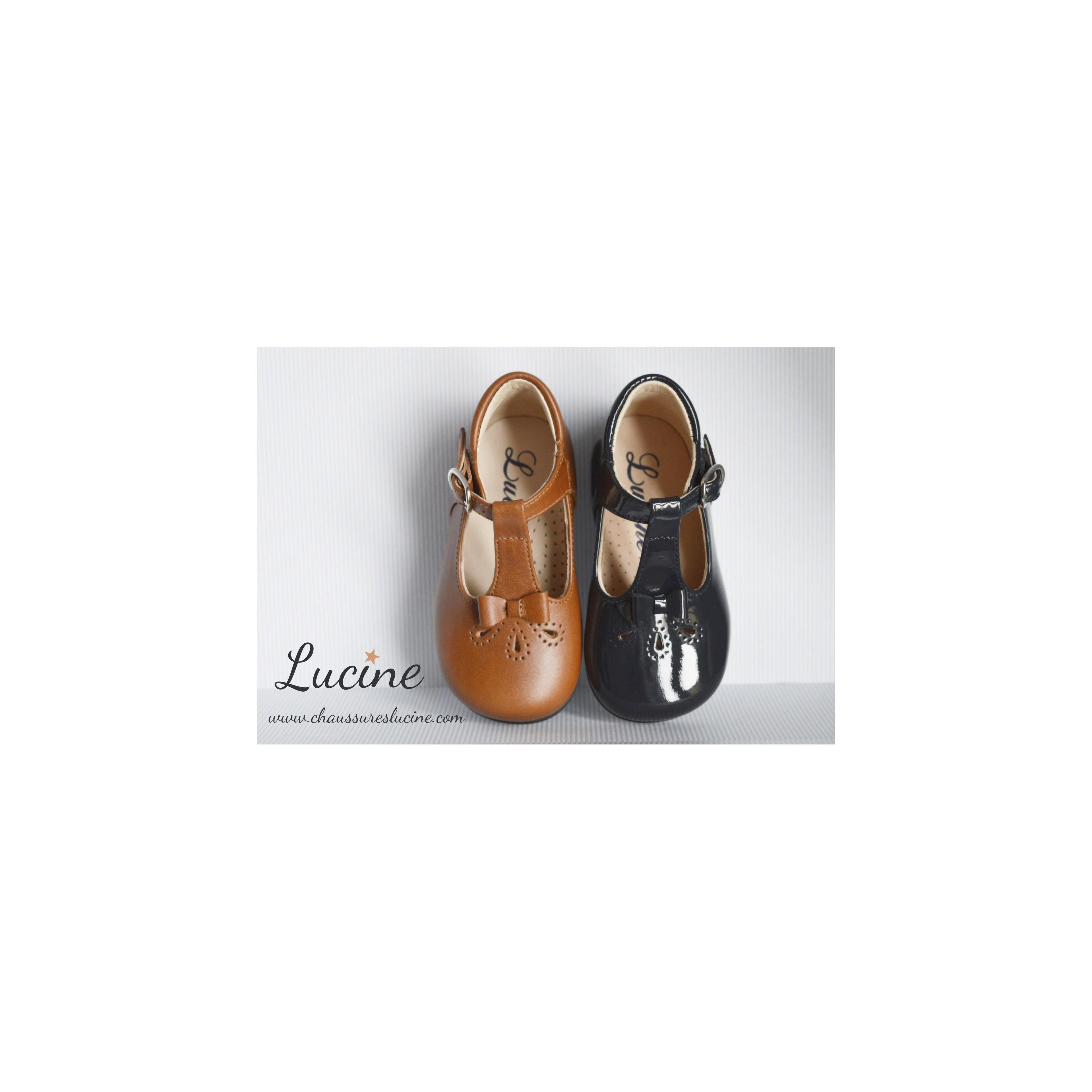 Chaussures Bottillons Salomés Zélie - Vernis Bleu Marine - Fille