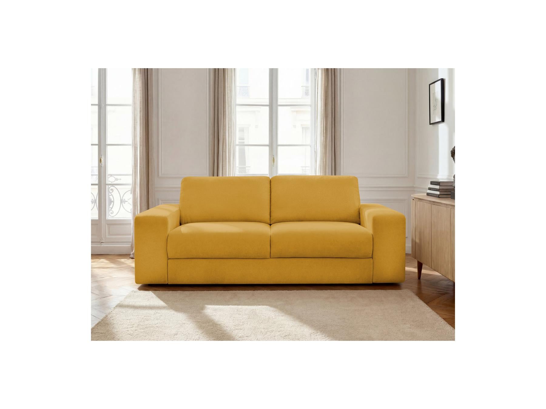 Ibiza - Canapé Droit Convertible - Ouverture Express Tissu Texturé