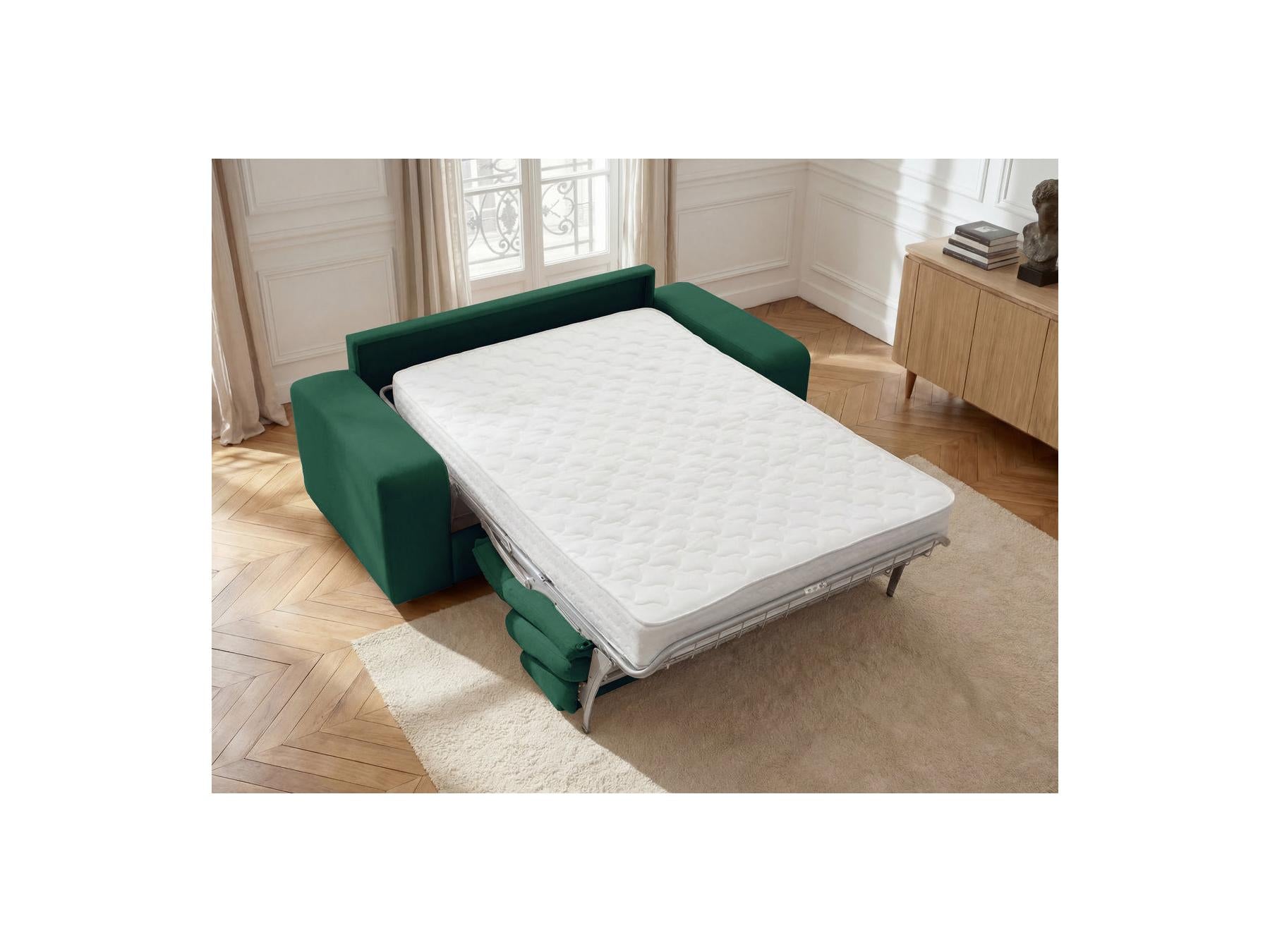 Ibiza - Canapé Droit Convertible - Ouverture Express Tissu Texturé