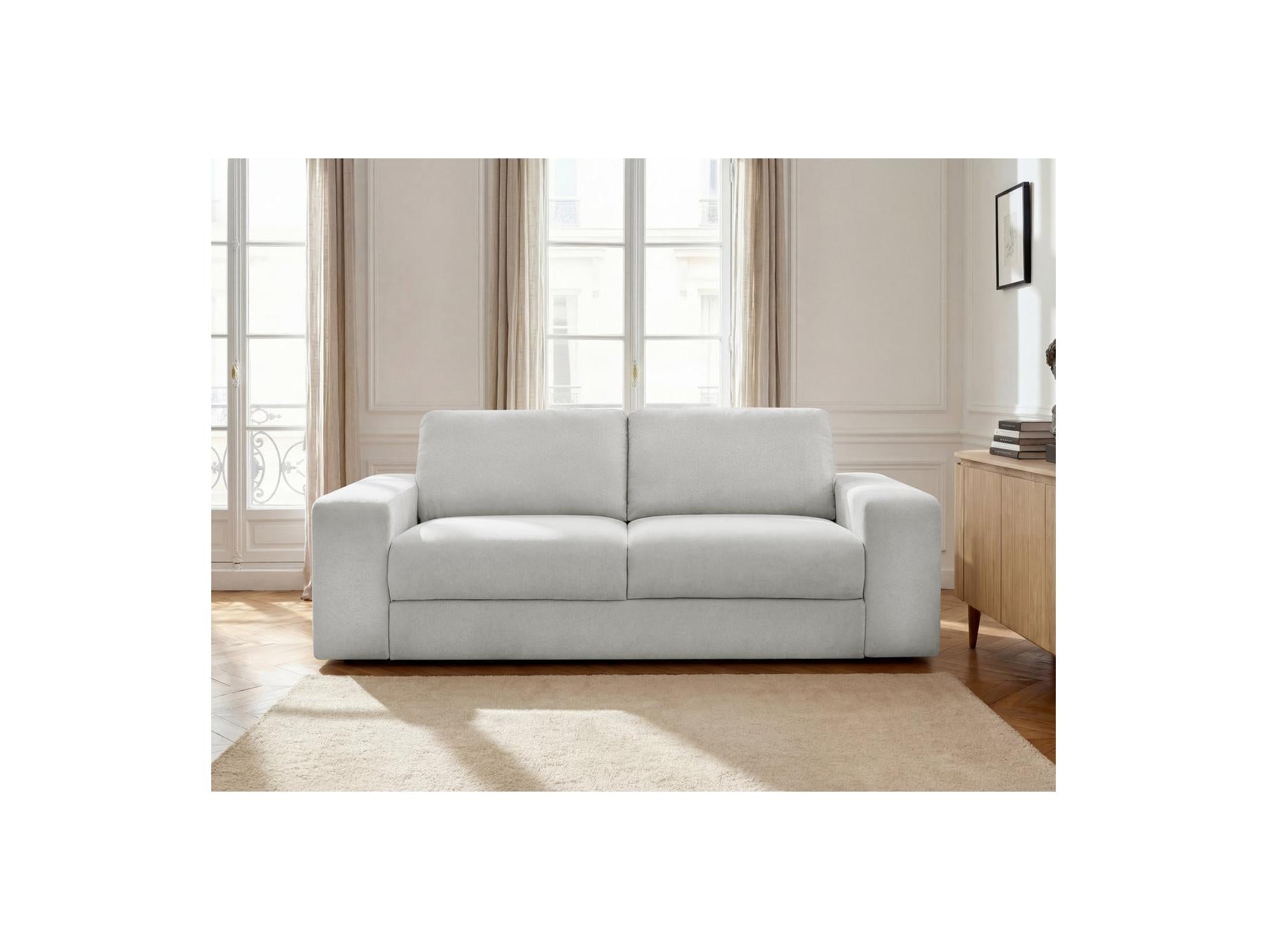 Ibiza - Canapé Droit Convertible - Ouverture Express Tissu Texturé