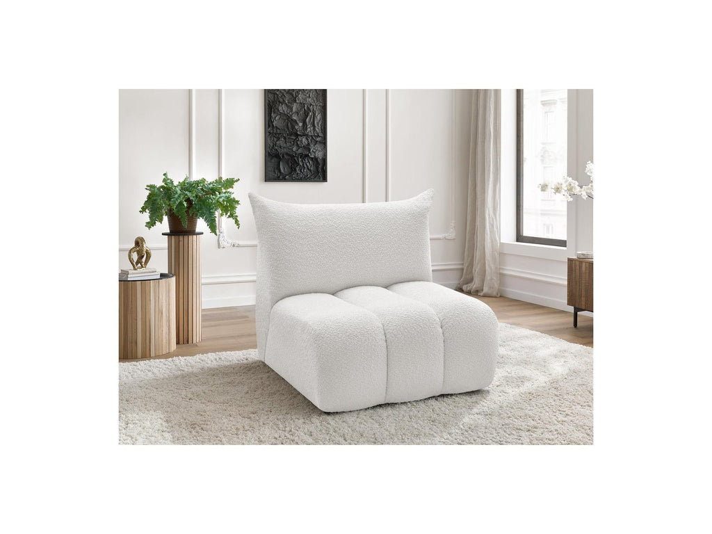 Azra - Chauffeuse 1 Place Sans Accoudoir Pour Canapé Modulable - Tissu Bouclette