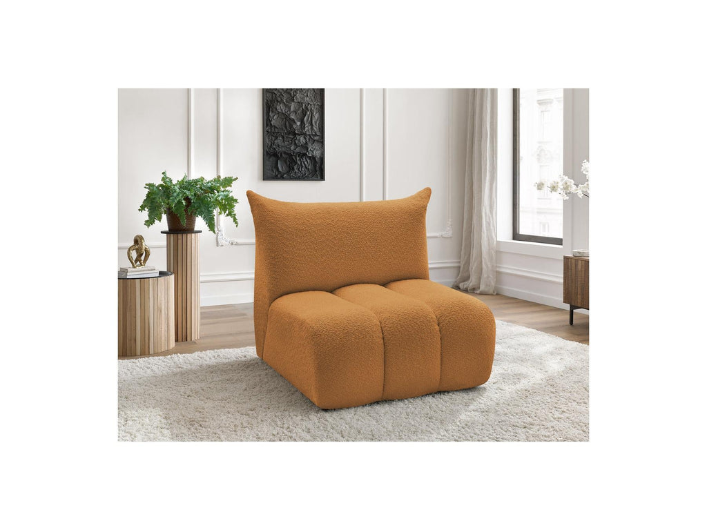 Azra - Chauffeuse 1 Place Sans Accoudoir Pour Canapé Modulable - Tissu Bouclette