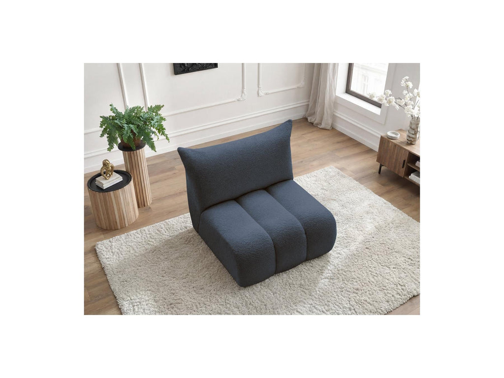 Azra - Chauffeuse 1 Place Sans Accoudoir Pour Canapé Modulable - Tissu Bouclette