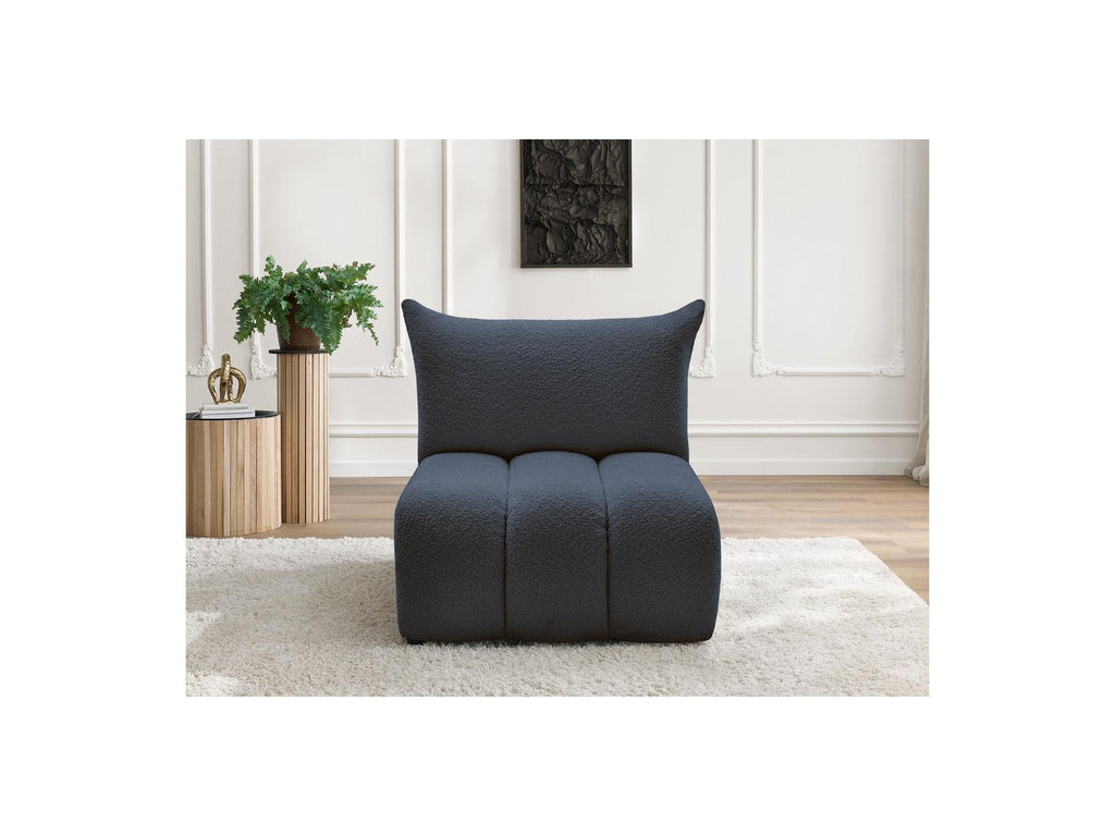 Azra - Chauffeuse 1 Place Sans Accoudoir Pour Canapé Modulable - Tissu Bouclette