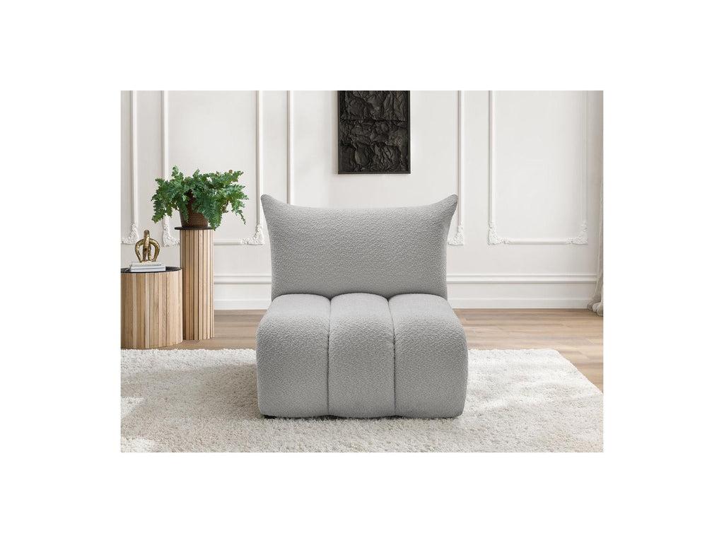 Azra - Chauffeuse 1 Place Sans Accoudoir Pour Canapé Modulable - Tissu Bouclette