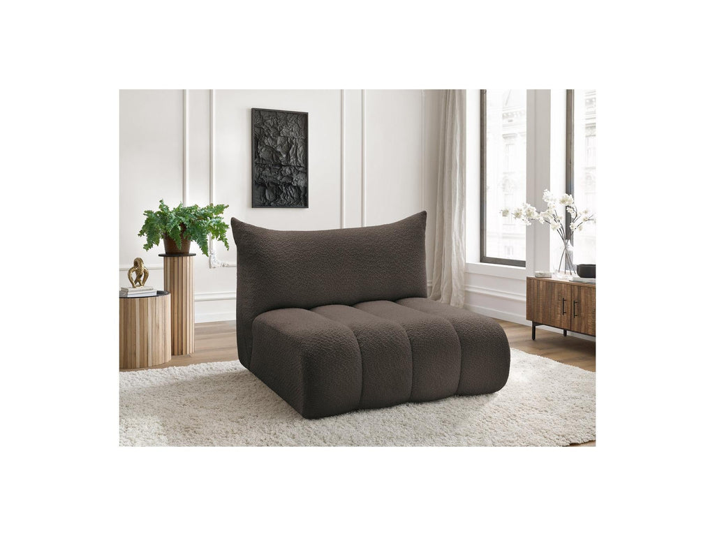 Azra - Chauffeuse 2 Places Sans Accoudoir Pour Canapé Modulable - Tissu Bouclette
