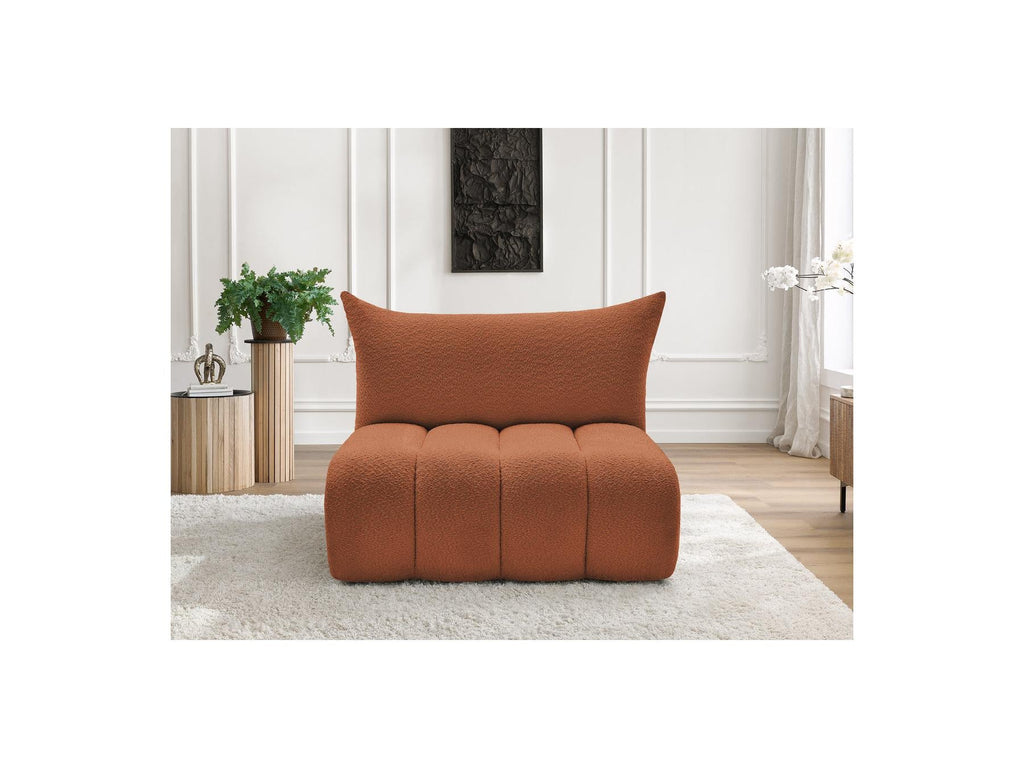 Azra - Chauffeuse 2 Places Sans Accoudoir Pour Canapé Modulable - Tissu Bouclette